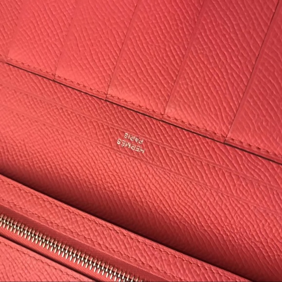Hermès bearn wallet , rose azalee with gold buckle - Picture 2 of 5